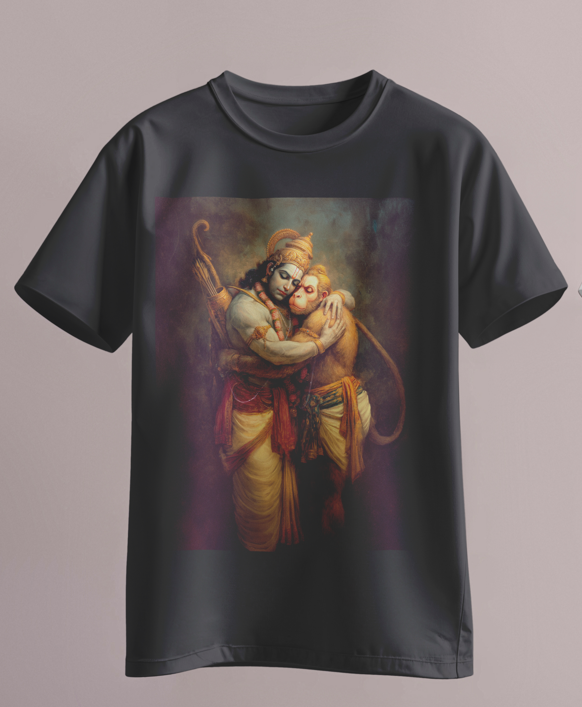 Divine Embrace – Rama Hanuman Hug T-shirt