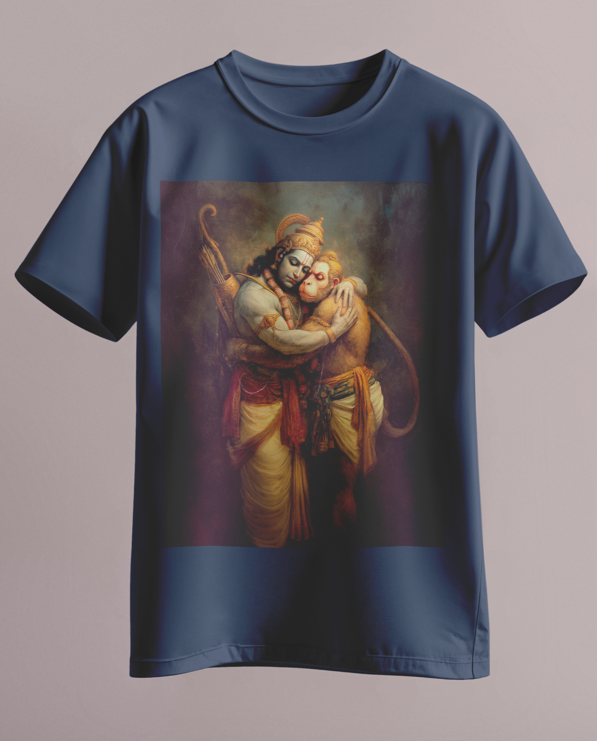 Divine Embrace – Rama Hanuman Hug T-shirt