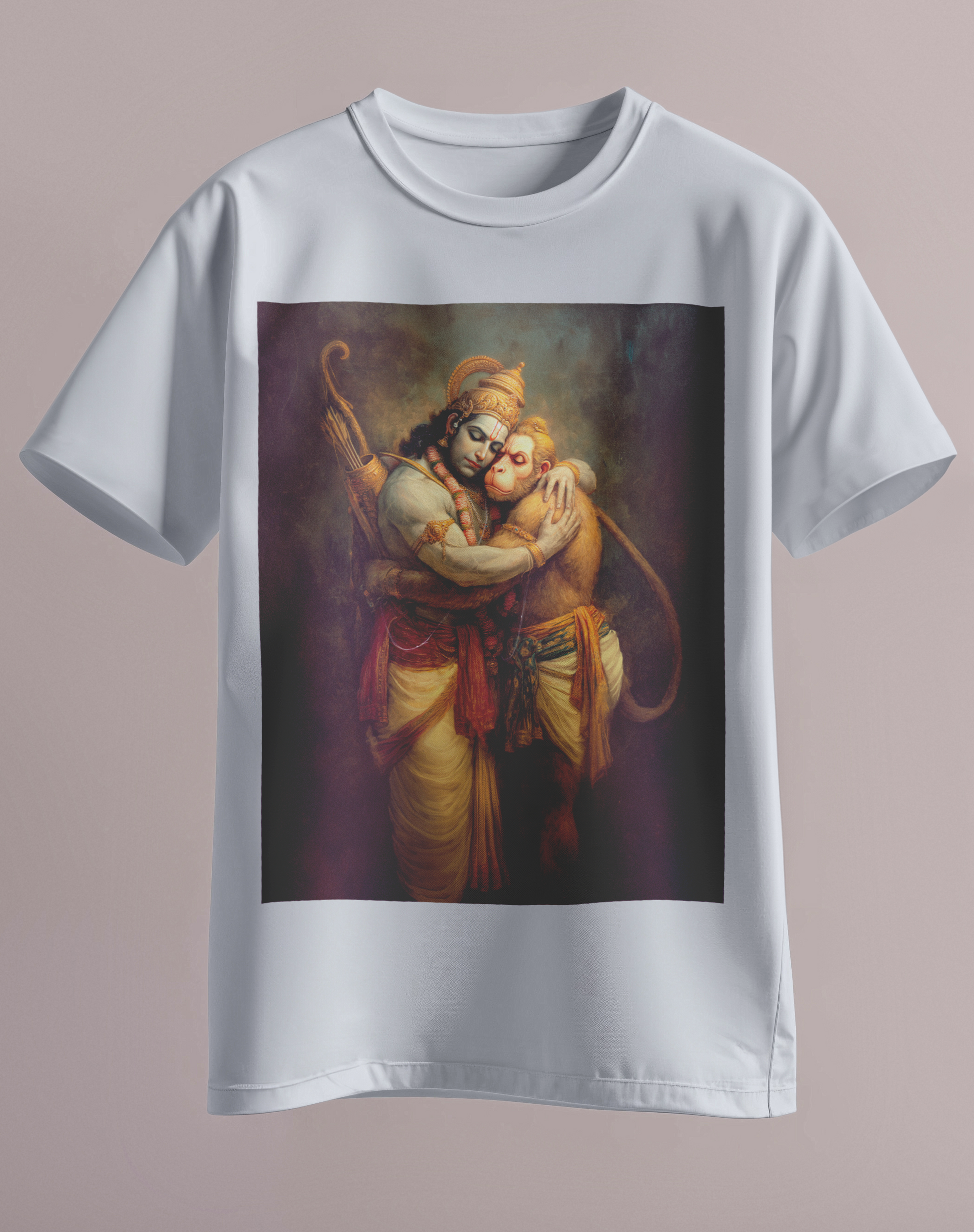 Divine Embrace – Rama Hanuman Hug T-shirt