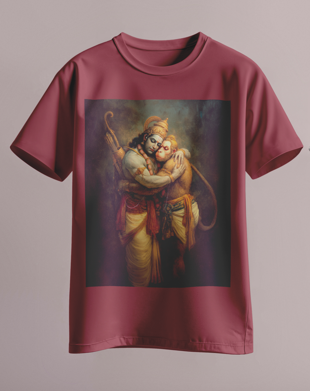Divine Embrace – Rama Hanuman Hug T-shirt