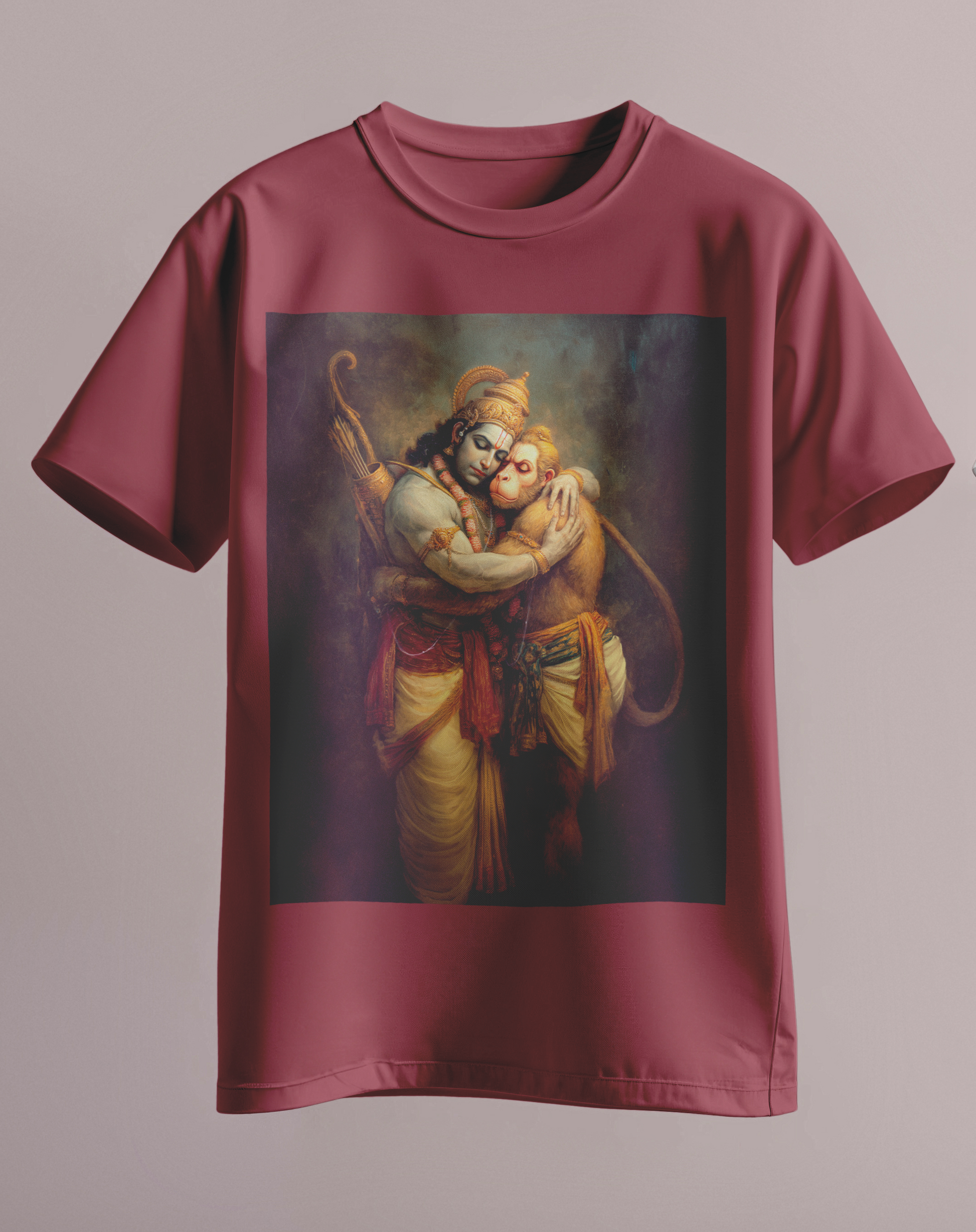Divine Embrace – Rama Hanuman Hug T-shirt